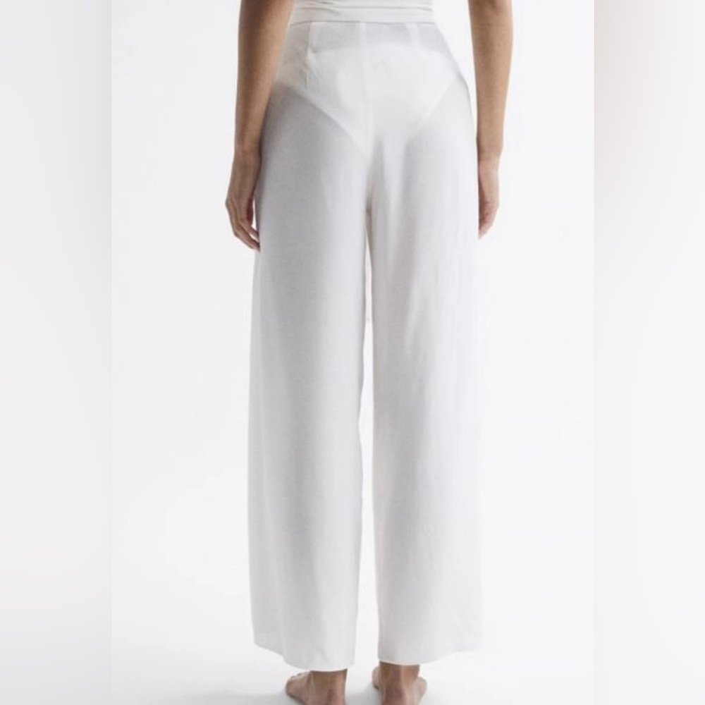 Reiss Cream Wide Leg Pants - Picture 5 of 6